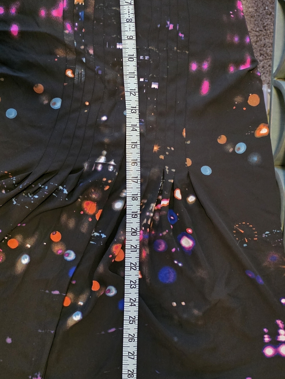 Melissa McCarthy 2X Black Dress with Neon Accent Print - Picture 7 of 8